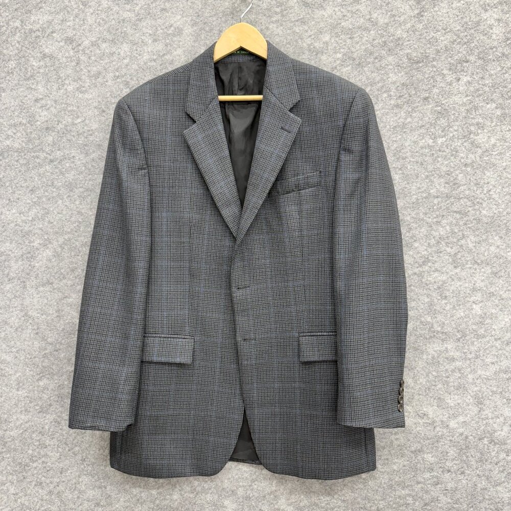 Lauren Ralph Lauren Men's Blazer Old Money Single Breasted 100% Wool, Gray, 42L